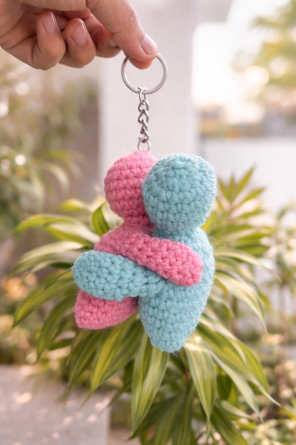 Couple Hug Keychain