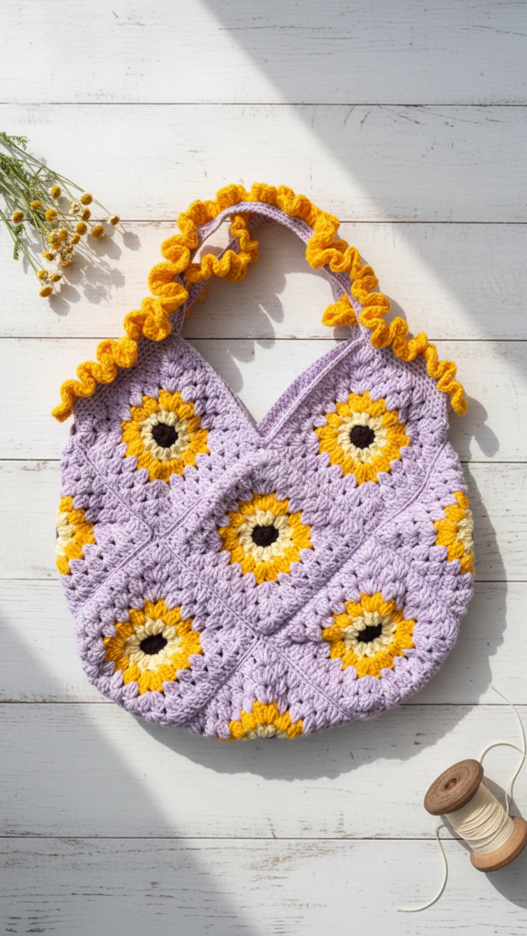 Ruffle Tote Bag